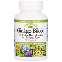  Natural Factors Gingko Biloba 60 