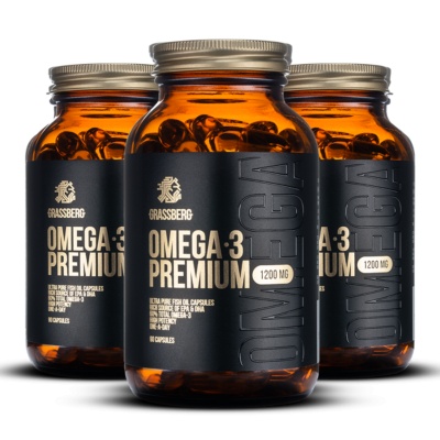 Антиоксидант Grassberg Omega Premium 1200 мг 90 капсул
