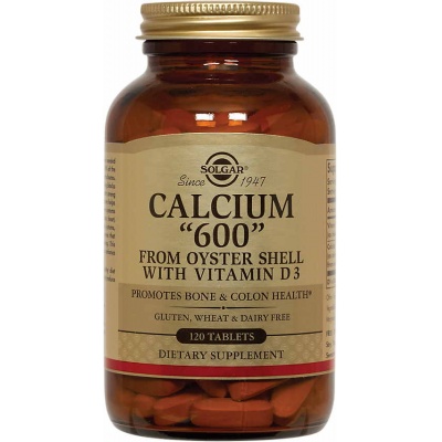 Витамины Solgar Calcium "600" (from Oyster Shell with Vitamin D3) 120 таблеток