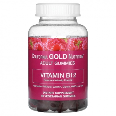 Витамины California Gold Nutrition Vitamin B12 3000 мкг 90 жевательных таблеток