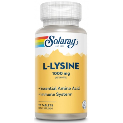 Аминокислота Solaray L-Lysine 1000 мг 90 таблеток